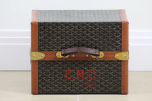 Load image into Gallery viewer, 1920s Goyard Library Trunk in Iconic Chevron Canvas - ILWT - In Luxury We Trust