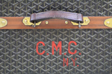 Load image into Gallery viewer, 1920s Goyard Library Trunk in Iconic Chevron Canvas - ILWT - In Luxury We Trust