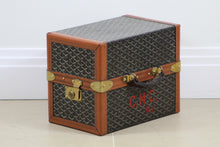 Load image into Gallery viewer, 1920s Goyard Library Trunk in Iconic Chevron Canvas - ILWT - In Luxury We Trust