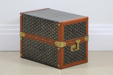 Load image into Gallery viewer, 1920s Goyard Library Trunk in Iconic Chevron Canvas - ILWT - In Luxury We Trust