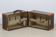 Load image into Gallery viewer, 1920s Goyard Library Trunk in Iconic Chevron Canvas - ILWT - In Luxury We Trust