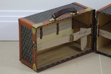 Load image into Gallery viewer, 1920s Goyard Library Trunk in Iconic Chevron Canvas - ILWT - In Luxury We Trust