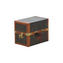 Load image into Gallery viewer, 1920s Goyard Library Trunk in Iconic Chevron Canvas - ILWT - In Luxury We Trust