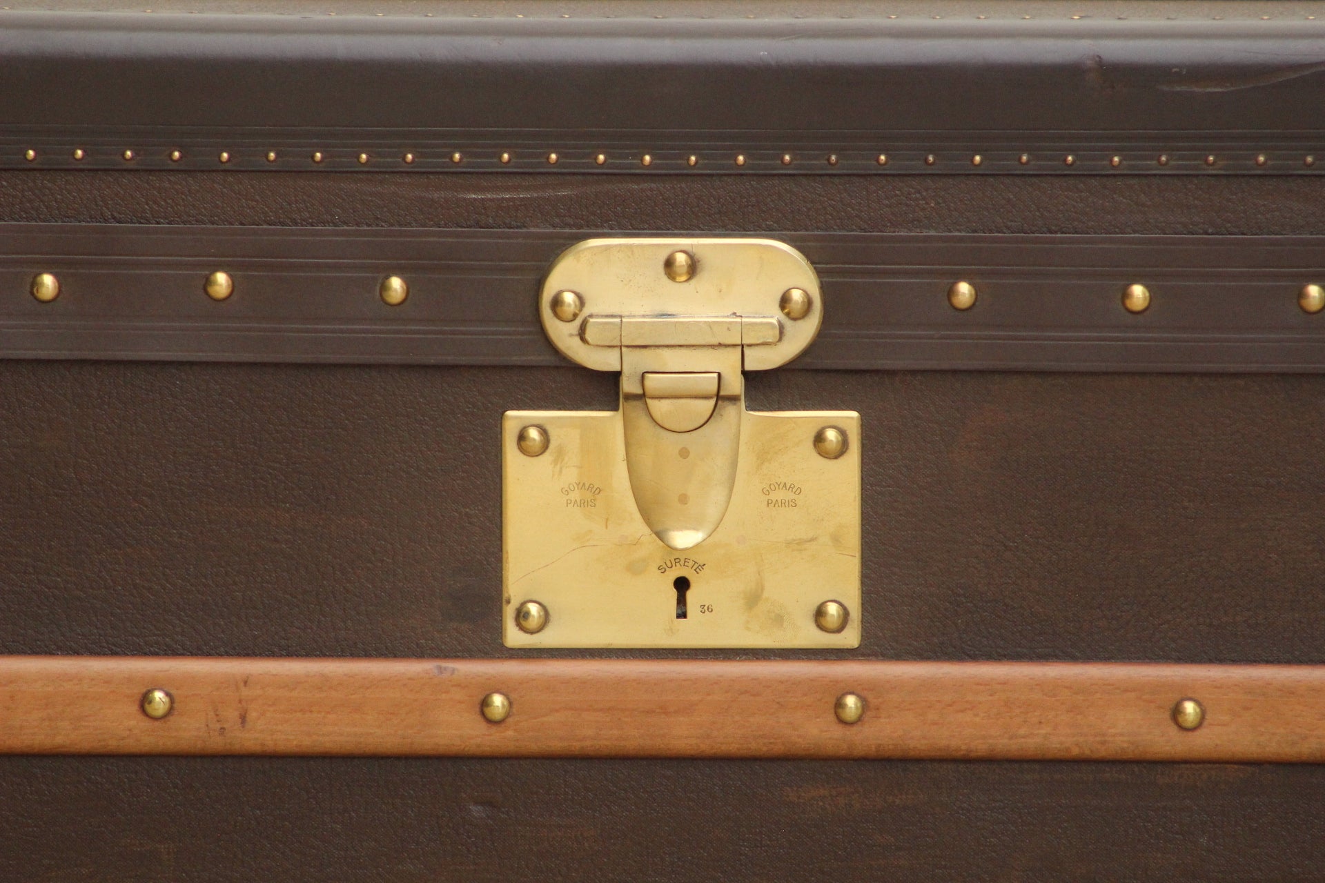 GOYARD cabin trunk in goyardine with original keys, the …