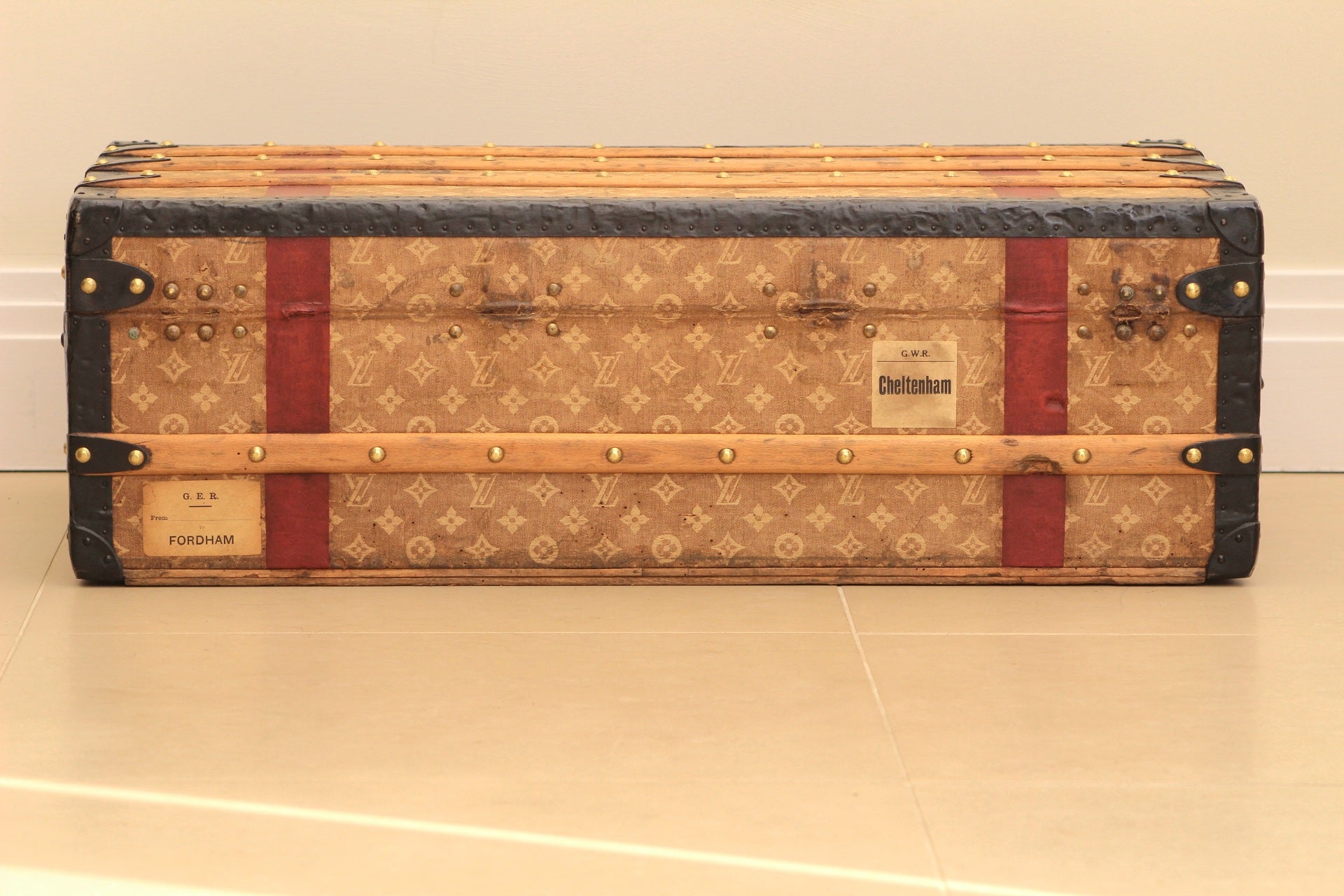 Louis Vuitton Trunk in Woven Canvas, Louis Vuitton Steamer Trunk
