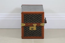 Load image into Gallery viewer, 1920s Goyard Library Trunk in Iconic Chevron Canvas - ILWT - In Luxury We Trust
