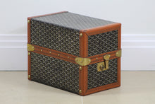 Load image into Gallery viewer, 1920s Goyard Library Trunk in Iconic Chevron Canvas - ILWT - In Luxury We Trust
