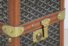 Load image into Gallery viewer, 1920s Goyard Library Trunk in Iconic Chevron Canvas - ILWT - In Luxury We Trust
