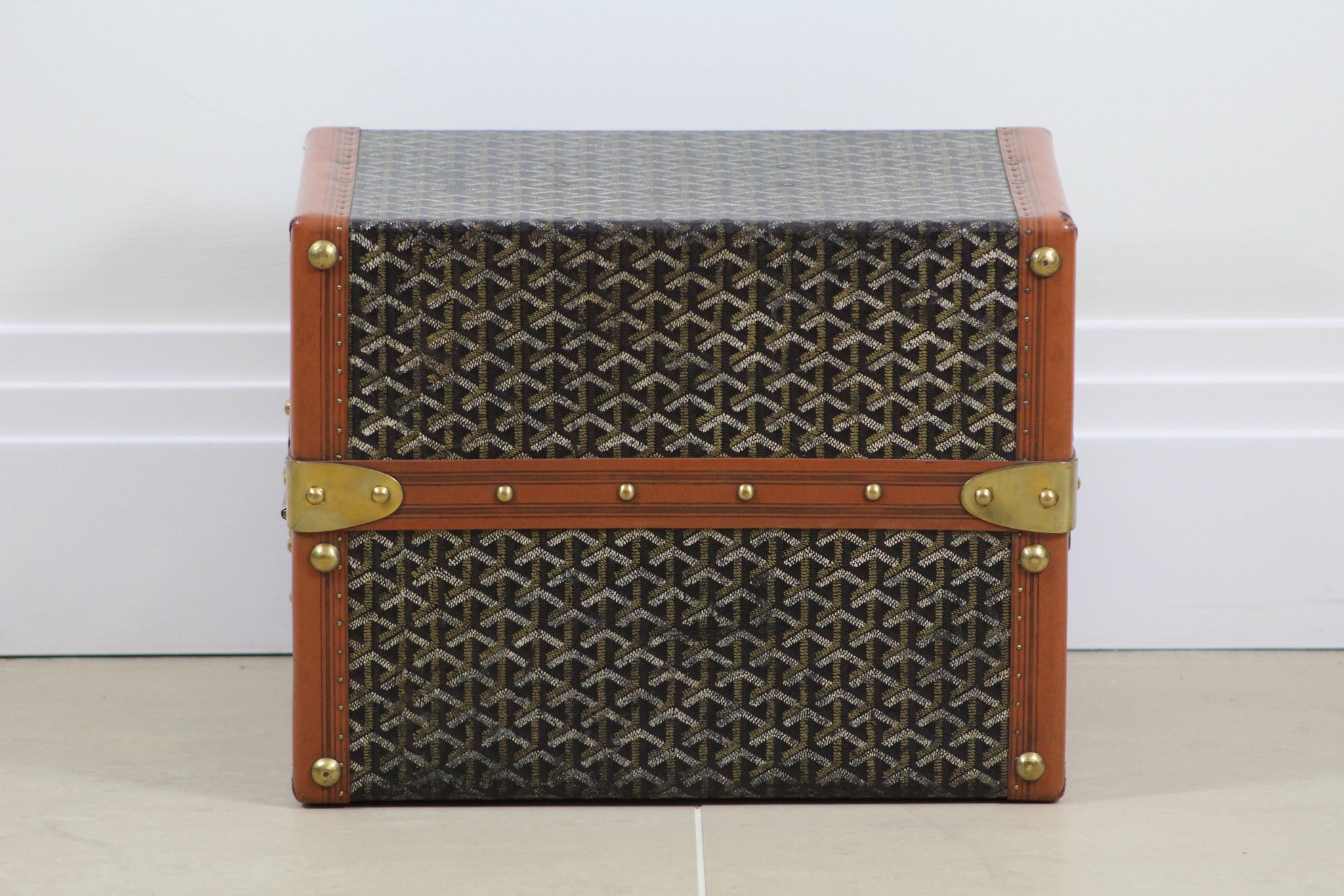 1920s Goyard Library Trunk in Iconic Chevron Canvas – ILWT - In Luxury We  Trust