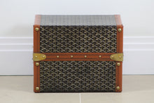 Load image into Gallery viewer, 1920s Goyard Library Trunk in Iconic Chevron Canvas - ILWT - In Luxury We Trust
