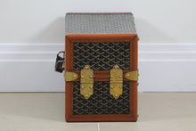 Load image into Gallery viewer, 1920s Goyard Library Trunk in Iconic Chevron Canvas - ILWT - In Luxury We Trust
