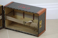 Load image into Gallery viewer, 1920s Goyard Library Trunk in Iconic Chevron Canvas - ILWT - In Luxury We Trust
