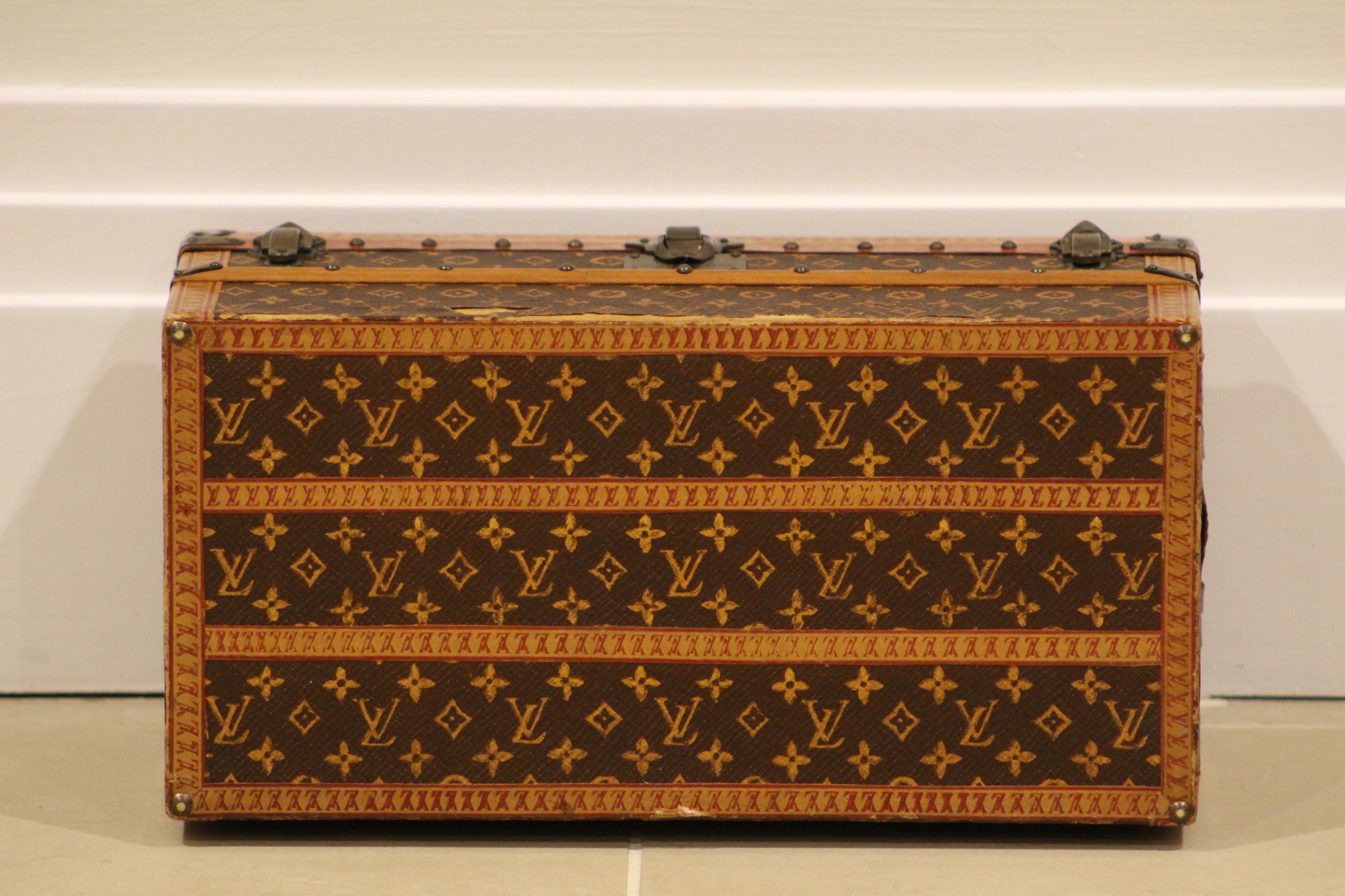 1930s Louis Vuitton Monogram Flower Trunk Malle Fleurs