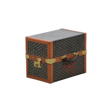 Load image into Gallery viewer, 1920s Goyard Library Trunk in Iconic Chevron Canvas - ILWT - In Luxury We Trust
